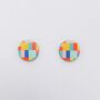 Small Tate Wooden Stud Earrings, thumbnail 3 of 6