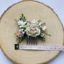 Blush And White Flower Hair Comb, thumbnail 5 of 5