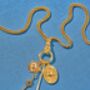 Gold Charm Scooper Necklace, thumbnail 2 of 2