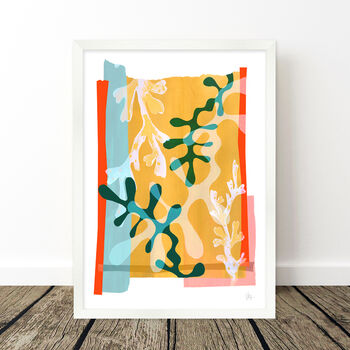 Abstract Seaweed Colour Block Print, 4 of 7