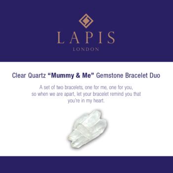 Clear Quartz 'Mummy And Me' Bracelet Set, 3 of 4
