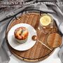 Round Rattan Serving Tray With Handle Hand, thumbnail 4 of 8