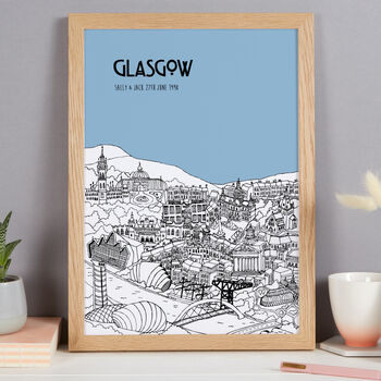 Personalised Glasgow Print, 4 of 10