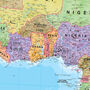 Map Of Africa Political Boundaries Poster, thumbnail 2 of 5