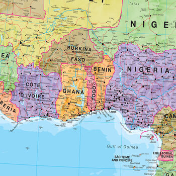 Map Of Africa Political Boundaries Poster, 2 of 5