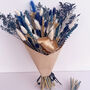 Navy Blue And Grey Dried Flower Arrangement, thumbnail 1 of 6