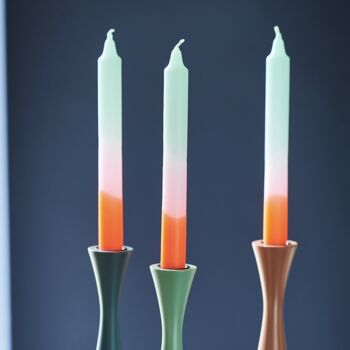 Neon Dip Dyed Dining Candles, 6 of 12