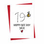 Personalised Bee Birthday Card, thumbnail 3 of 5