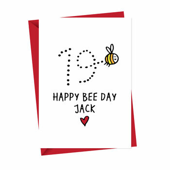 Personalised Bee Birthday Card, 3 of 5