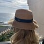 Personalised Summer Fedora Sun Straw Hat, thumbnail 1 of 4