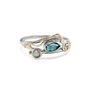 Dainty Pearl And Blue Topaz Ring, thumbnail 3 of 8