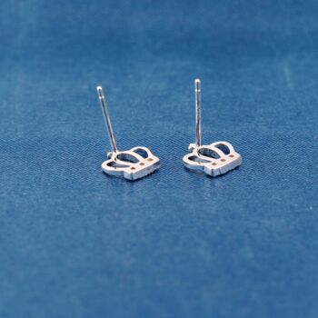 925 Sterling Silver Crown Stud Earrings, 5 of 7