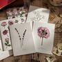 Set Of Eight Pink Floral Folded Notecards And Envelopes, thumbnail 5 of 6