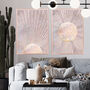 Boho Sun Pink Marble Gold Wall Art Print, thumbnail 3 of 8