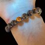 Genuine Natural Yooperlite Gem Stone Bead Bracelet, thumbnail 5 of 11