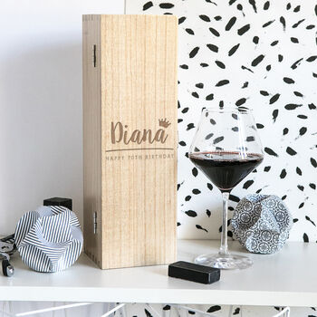 Personalised ’Queen Of Prosecco’ Wine Box For Her, 2 of 6