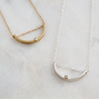 Diamond Crescent Necklace, 2 of 2