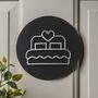 Bedroom Love Door Sign In With Raised Bed Design, thumbnail 1 of 3