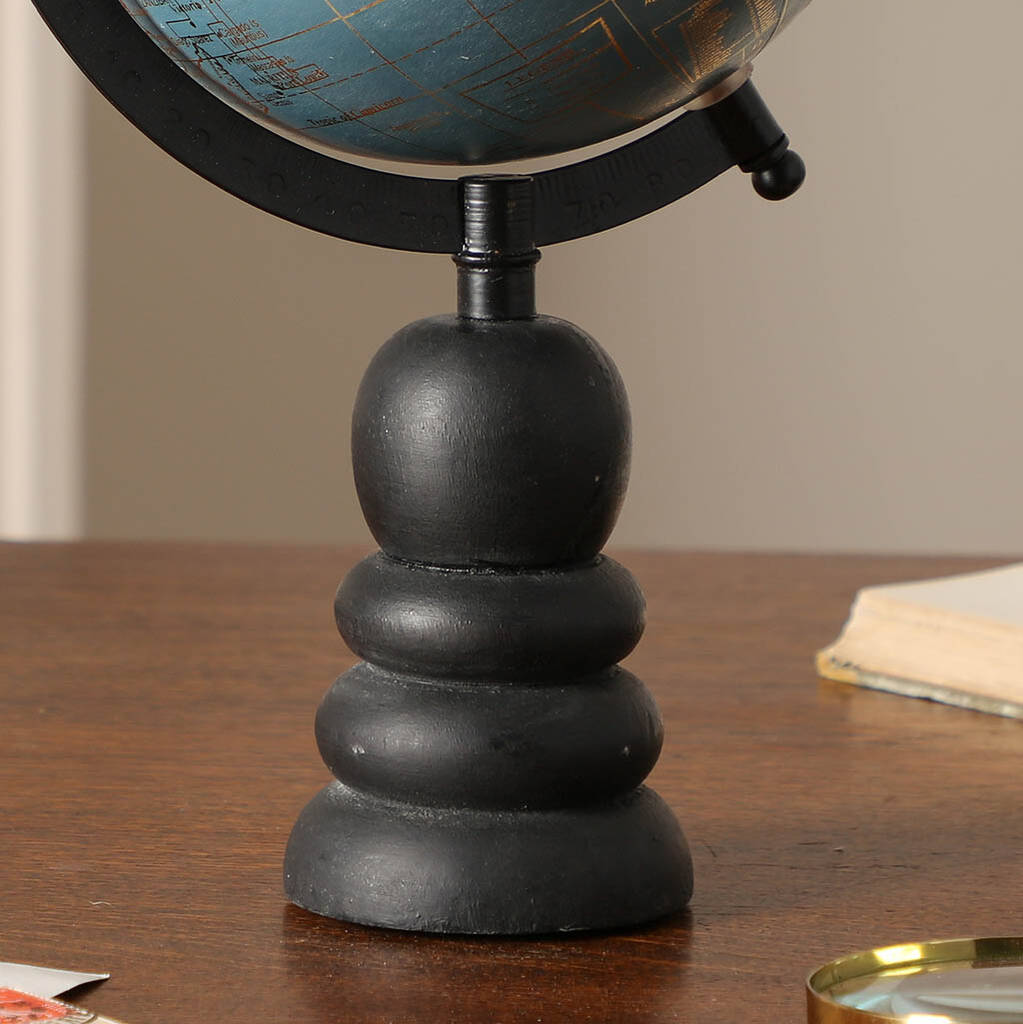 Contemporary Blue Tabletop Desk Globe By Dibor