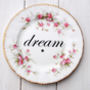 'Dream' Upcycled Vintage China Tea Plate, thumbnail 1 of 3