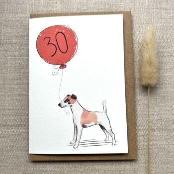 Smooth Haired Fox Terrier Birthday Card, 2 of 4
