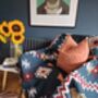 Navy Blue Aztec Blanket And Furniture Throw, thumbnail 3 of 11