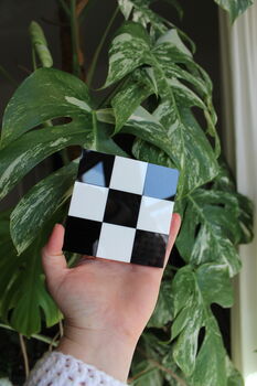 Cute Checkerboard Coaster Set Of Two, 2 of 12