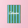 2025 Striped Calendar, thumbnail 1 of 5