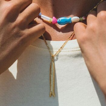 Anni Lu Hippie Fish Necklace, 4 of 6
