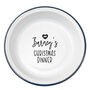 Personalised Pets Christmas Dinner Enamel Bowl, thumbnail 5 of 5