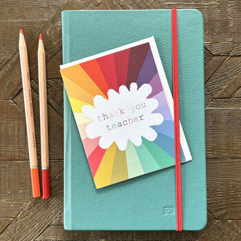 Mini Colourful Thank You Teacher Card, 4 of 5