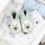 Dotty Fish Polar Bear Soft Leather Baby Shoes With Barefoot Soles, thumbnail 1 of 11