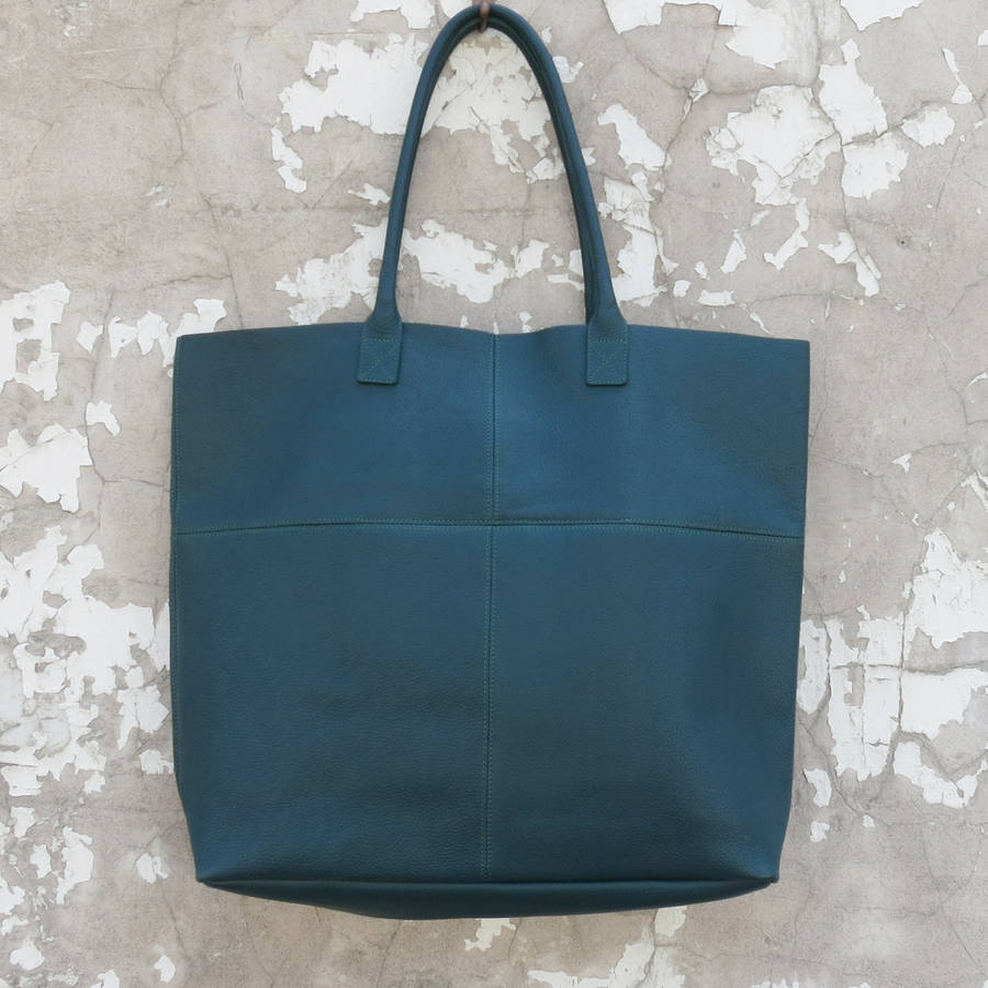 fairtrade large leather tote bag by aura que | notonthehighstreet.com