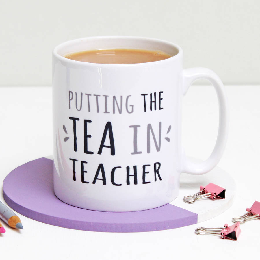 Putting The Tea In Teacher Mug, 1 of 4