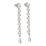 Sterling Silver Designer Royal Pearl Drop Earrings, thumbnail 1 of 5