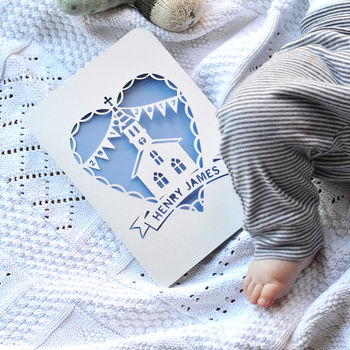 With Love, Christening Papercut Card, 2 of 9
