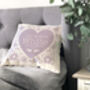 Personalised Wedding Anniversary Floral Heart Cushion, thumbnail 4 of 8