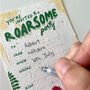 Roarsome Plantable Party Invitation Set, thumbnail 5 of 5