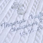 Personalised Christening Blanket With Pom Poms, thumbnail 2 of 9