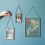 Glass And Metal Hanging Photo Frame, thumbnail 1 of 9