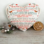 Personalised Remembering You Always Robin Heart Cushion, thumbnail 1 of 2