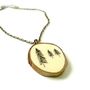 Natural Illustrated Tree Wooden Necklace, thumbnail 2 of 3
