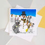 Dog Snowman Christmas Card, thumbnail 4 of 4