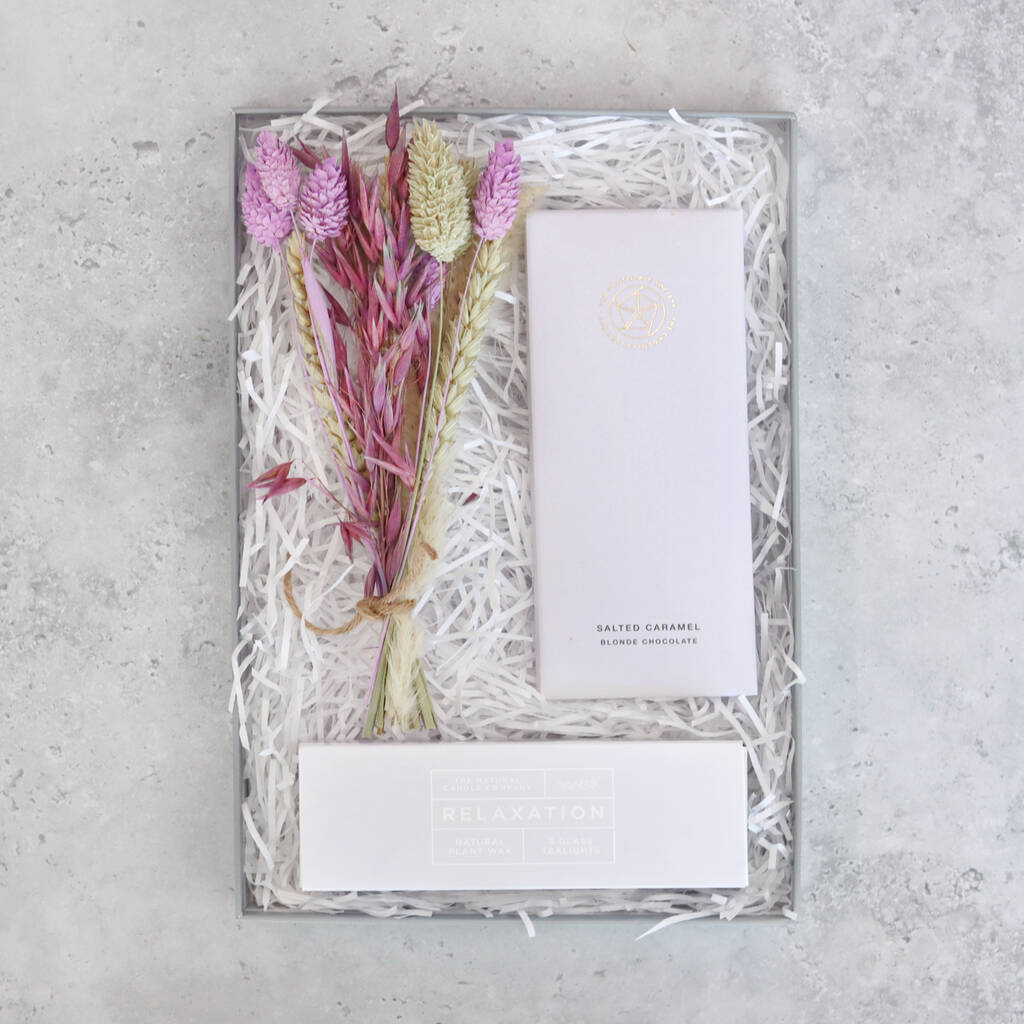 Relaxation Flowers And Candles Letterbox Gift Set By Letterbox Gifts