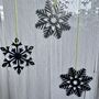 Snowflake Metal Art Mobile Hanger Decoration, thumbnail 1 of 9
