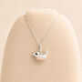 Personalised Sterling Silver And Rose Gold Robin Pendant Necklace, thumbnail 3 of 9