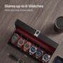 Velvet Lining Watch Box Six Slots Display Storage Case, thumbnail 3 of 6