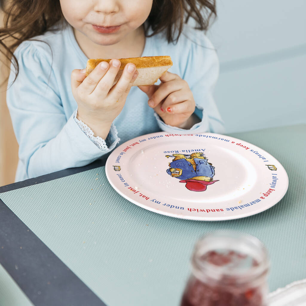 Personalised Paddington Bear Plate By Alice Frederick