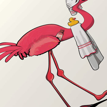 Funny Pink Flamingo Poster, 2 of 8