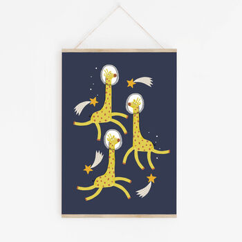 Space Giraffes Children's Print, 3 of 3